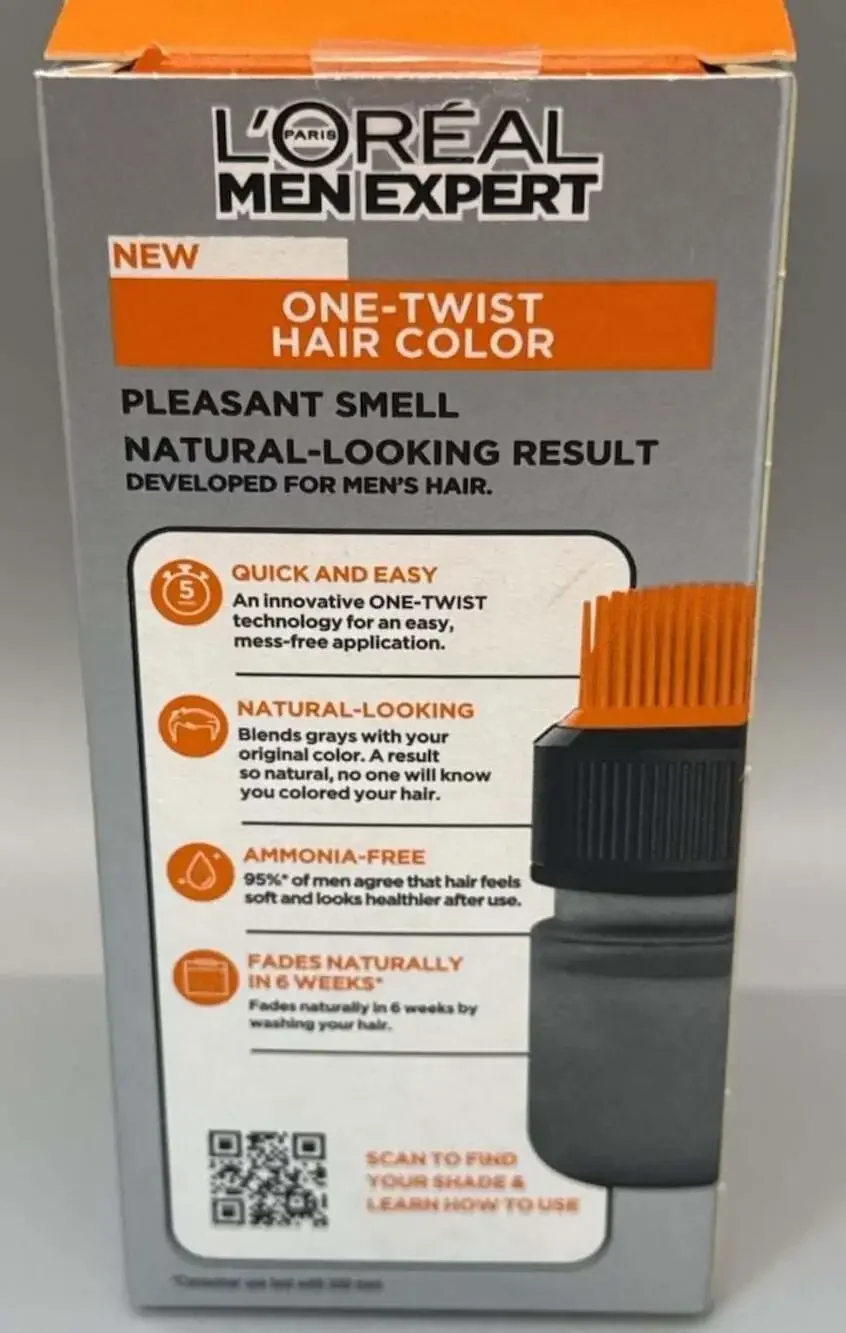 RARE L'Oréal Men Expert One Twist Permanent Hair Color 05 Light Medium Brown NEW